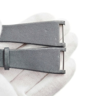 パテックフィリップ PATEK PHILIPPE グレー サテン レザー 腕時計パーツ 純正 サテン×レザー ベルト バンド ストラップ 21ｍｍ グレー