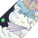 エルメス HERMES ツイリー ブルーノワール×モーヴ×マルチカラー シルク スカーフ 【SUR MON NUAGE/私の雲】