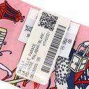 エルメス HERMES ツイリー ローズマラバー×ホワイト×ジョーヌ シルク スカーフ 新品 未使用【LA FOLLE PARADE/ラ フォル パラード】