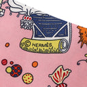 エルメス HERMES ツイリー ローズマラバー×ホワイト×ジョーヌ シルク スカーフ 新品 未使用【LA FOLLE PARADE/ラ フォル パラード】