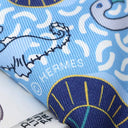 エルメス HERMES ツイリー ブルー×ローズボンボン×ジョーヌ シルク スカーフ 【SPLASH PARK/スプラッシュスパーク】