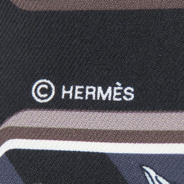 エルメス HERMES ツイリー ノワール×ローズ×グリ シルク スカーフ 新品 未使用【HERMES STORY/エルメスストーリー】