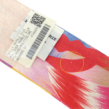 エルメス HERMES ツイリー ローズ×マルチカラー シルク スカーフ 新品 未使用【ALL OVER MARBLE/京都マーブル】