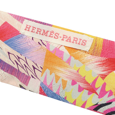 エルメス HERMES ツイリー ローズ×マルチカラー シルク スカーフ 新品 未使用【ALL OVER MARBLE/京都マーブル】