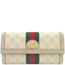 グッチ GUCCI オフィディア GG コンチネンタルウォレット 523153 ベージュ&オフホワイト GGスプリームキャンバス 長財布 ゴールド金具 白