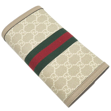 グッチ GUCCI オフィディア GG コンチネンタルウォレット 523153 ベージュ&オフホワイト GGスプリームキャンバス 長財布 ゴールド金具 白