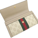 グッチ GUCCI オフィディア GG コンチネンタルウォレット 523153 ベージュ&オフホワイト GGスプリームキャンバス 長財布 ゴールド金具 白