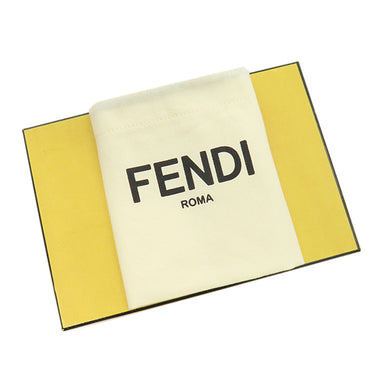 フェンディ FENDI ロボット フェイス ジップアラウンド 8M0299 イエロー レザー 長財布 シルバー金具 ラウンドファスナー スタッズ 黄