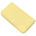 フェンディ FENDI ロボット フェイス ジップアラウンド 8M0299 イエロー レザー 長財布 シルバー金具 ラウンドファスナー スタッズ 黄