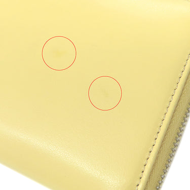 フェンディ FENDI ロボット フェイス ジップアラウンド 8M0299 イエロー レザー 長財布 シルバー金具 ラウンドファスナー スタッズ 黄