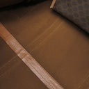 セリーヌ CELINE マカダム ブラウン PVC レザー ボストンバッグ ゴールド金具 総柄 トリオンフ ロゴ ヴィンテージ ※鍵1本欠品