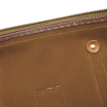 セリーヌ CELINE マカダム ブラウン PVC レザー ボストンバッグ ゴールド金具 総柄 トリオンフ ロゴ ヴィンテージ ※鍵1本欠品