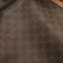 セリーヌ CELINE マカダム ブラウン PVC レザー ボストンバッグ ゴールド金具 総柄 トリオンフ ロゴ ヴィンテージ ※鍵1本欠品