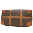 セリーヌ CELINE マカダム ブラウン PVC レザー ボストンバッグ ゴールド金具 総柄 トリオンフ ロゴ ヴィンテージ ※鍵1本欠品