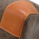 セリーヌ CELINE マカダム ブラウン PVC レザー ボストンバッグ ゴールド金具 総柄 トリオンフ ロゴ ヴィンテージ ※鍵1本欠品