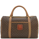 セリーヌ CELINE マカダム ブラウン PVC レザー ボストンバッグ ゴールド金具 総柄 トリオンフ ロゴ ヴィンテージ ハンドバッグ