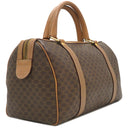 セリーヌ CELINE マカダム ブラウン PVC レザー ボストンバッグ ゴールド金具 総柄 トリオンフ ロゴ ヴィンテージ ハンドバッグ