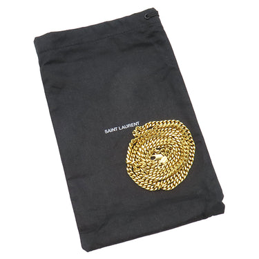 サンローラン SAINT LAURENT アップタウン チェーンウォレット 607788  ブラック レザー 2WAYバッグ ゴールド金具 黒 クラッチ ※カードケース欠品