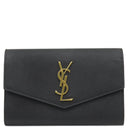 サンローラン SAINT LAURENT アップタウン チェーンウォレット 607788  ブラック レザー 2WAYバッグ ゴールド金具 黒 クラッチ ※カードケース欠品