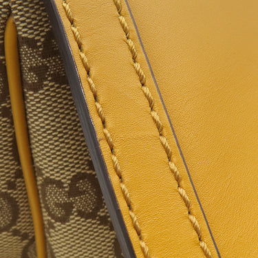 グッチ GUCCI スーキー メッセンジャーバッグ 303452 イエロー×ベージュ GGキャンバス レザー ショルダーバッグ ゴールド金具 黄色