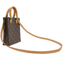 ルイヴィトン LOUIS VUITTON プティット サックプラ M69442 モノグラム モノグラムキャンバス 2WAYバッグ ゴールド金具 茶 ハンドバッグ ショルダー
