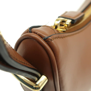 プラダ PRADA アーケ スモール レザー 1BC194 コニャック レザー 2WAYバッグ ゴールド金具 茶 三角ロゴ