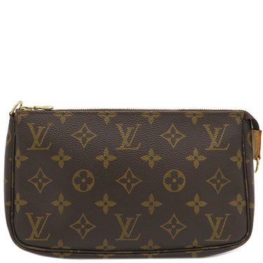 ルイヴィトン LOUIS VUITTON ポシェット アクセソワール M51980 モノグラム モノグラムキャンバス アクセサリーポーチ ゴールド金具 茶 ポーチ ハンドバッグ