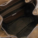 プラダ PRADA トライアングルロゴ ワンショルダー 1BC005 ブラウン レザー ショルダーバッグ シルバー金具 茶 肩掛け