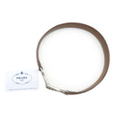 プラダ PRADA トライアングルロゴ ワンショルダー 1BC005 ブラウン レザー ショルダーバッグ シルバー金具 茶 肩掛け