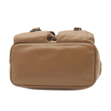 プラダ PRADA トライアングルロゴ ワンショルダー 1BC005 ブラウン レザー ショルダーバッグ シルバー金具 茶 肩掛け