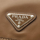 プラダ PRADA トライアングルロゴ ワンショルダー 1BC005 ブラウン レザー ショルダーバッグ シルバー金具 茶 肩掛け