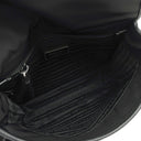 プラダ PRADA Re-Nylon x サフィアーノレザー 2VD034 ブラック ナイロン レザー ショルダーバッグ シルバー金具 メッセンジャーバッグ 黒