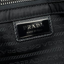 プラダ PRADA Re-Nylon x サフィアーノレザー 2VD034 ブラック ナイロン レザー ショルダーバッグ シルバー金具 メッセンジャーバッグ 黒