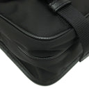 プラダ PRADA Re-Nylon x サフィアーノレザー 2VD034 ブラック ナイロン レザー ショルダーバッグ シルバー金具 メッセンジャーバッグ 黒