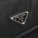 プラダ PRADA Re-Nylon x サフィアーノレザー 2VD034 ブラック ナイロン レザー ショルダーバッグ シルバー金具 メッセンジャーバッグ 黒