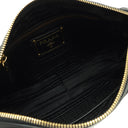 プラダ PRADA ナイロン ジャガード BR4320 ブラック ナイロン レザー ショルダーバッグ ゴールド金具 黒 ワンショルダー 肩掛け