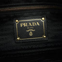 プラダ PRADA ナイロン ジャガード BR4320 ブラック ナイロン レザー ショルダーバッグ ゴールド金具 黒 ワンショルダー 肩掛け