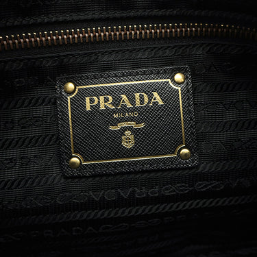 プラダ PRADA ナイロン ジャガード BR4320 ブラック ナイロン レザー ショルダーバッグ ゴールド金具 黒 ワンショルダー 肩掛け