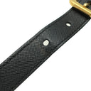 プラダ PRADA ナイロン ジャガード BR4320 ブラック ナイロン レザー ショルダーバッグ ゴールド金具 黒 ワンショルダー 肩掛け