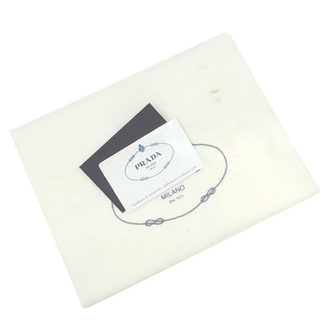 プラダ PRADA スタッズ ナイロン 1BC167 ブラック ナイロン レザー ショルダーバッグ シルバー金具 黒 三角ロゴ