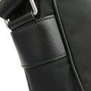 プラダ PRADA スタッズ ナイロン 1BC167 ブラック ナイロン レザー ショルダーバッグ シルバー金具 黒 三角ロゴ