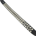 プラダ PRADA スタッズ ナイロン 1BC167 ブラック ナイロン レザー ショルダーバッグ シルバー金具 黒 三角ロゴ