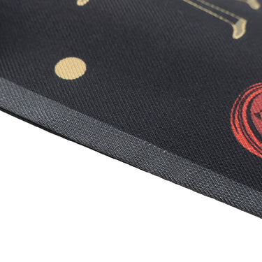 カルティエ Cartier ディアボロ ドゥ カルティエ バンドー ブラック×グレー×レッド シルク スカーフ 黒 赤