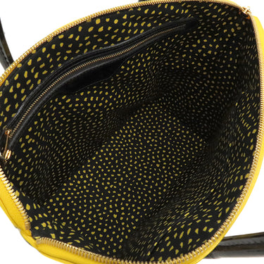 ルイヴィトン LOUIS VUITTON ロックイット MM M91398 ジョーヌ モノグラムヴェルニ ドットインフィニティ ハンドバッグ ゴールド金具 黄色 ドット 水玉 草間彌生