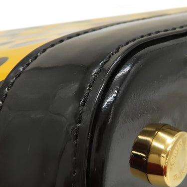 ルイヴィトン LOUIS VUITTON ロックイット MM M91398 ジョーヌ モノグラムヴェルニ ドットインフィニティ ハンドバッグ ゴールド金具 黄色 ドット 水玉 草間彌生