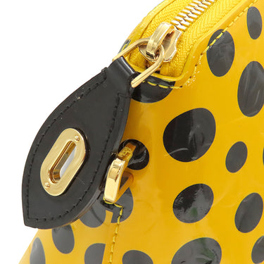 ルイヴィトン LOUIS VUITTON ロックイット MM M91398 ジョーヌ モノグラムヴェルニ ドットインフィニティ ハンドバッグ ゴールド金具 黄色 ドット 水玉 草間彌生