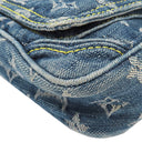 ルイヴィトン LOUIS VUITTON バムバッグ M95347 ブルー モノグラムデニム ボディバッグ ゴールド金具 青 デニム