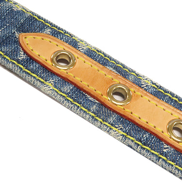 ルイヴィトン LOUIS VUITTON バムバッグ M95347 ブルー モノグラムデニム ボディバッグ ゴールド金具 青 デニム