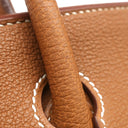 エルメス HERMES バーキン30 ゴールド トゴ ハンドバッグ シルバー金具 茶