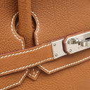 エルメス HERMES バーキン30 ゴールド トゴ ハンドバッグ シルバー金具 茶